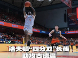 上海久事球员洛夫顿“四分卫”长传，助攻古德温上篮得分！CBA季后赛以城之名