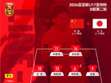 U17国足VS日本首发：生死战更换2人！赵松源、谢晋先发，邝兆镭替补