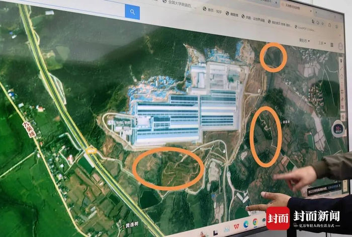 红圈处为涉及污染的区域