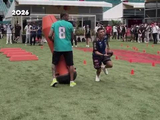 man去年边玩🏈边siu ➡️ 砸到自己 今年就保守玩法了