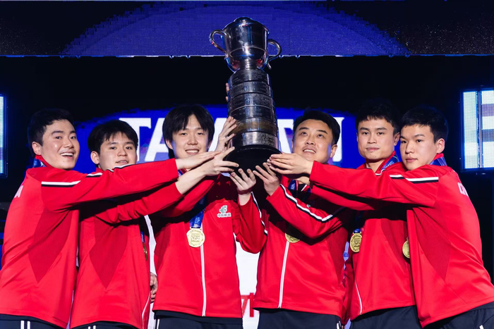 中国男乒世乒赛史无前例12连冠。 国际乒联供图