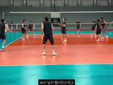 开赛前一天，江川 和胡朕卓 效力的韩国天安现代资本天行者在坤甸训练备战