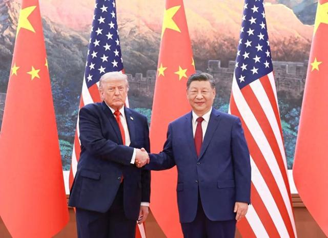 5月14日上午，国家主席习近平在北京人民大会堂同来华进行国事访问的美国总统特朗普举行会谈。图源：新华社