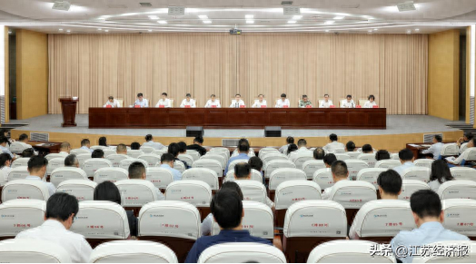 图为靖江市2026年高质量发展推进会现场。朱其 摄