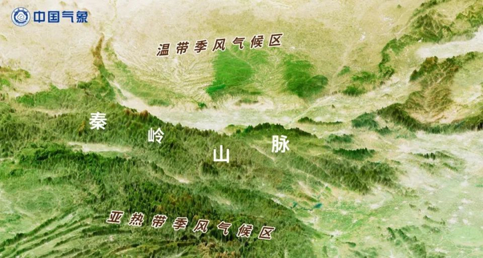 秦岭地形示意图 制图：李倩 审核：邵俊年