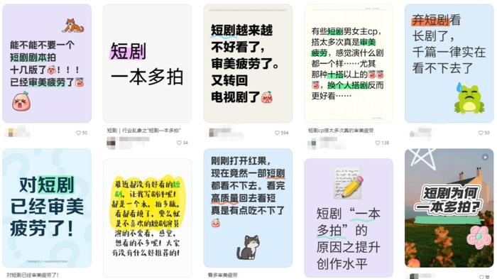 审美疲劳已成弃坑关键词 图源：小红书