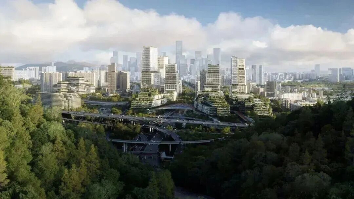 梅林关片区枢纽核心区效果图