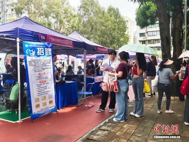 图为招聘会现场。中新网记者 黄艳梅 摄