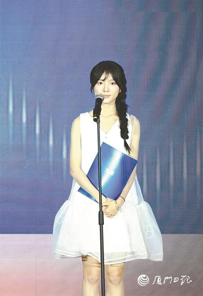 李思潼在推介会上。（厦门日报记者 林铭鸿 摄）