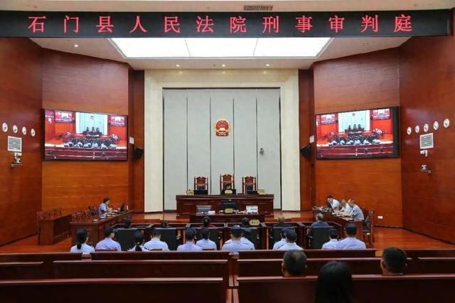 图为庭审现场。（图片来源：石门县人民法院微信公众号）