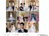 奚梦瑶晒婚礼照片,与何猷君甜蜜亲吻,一双儿女见证好幸福