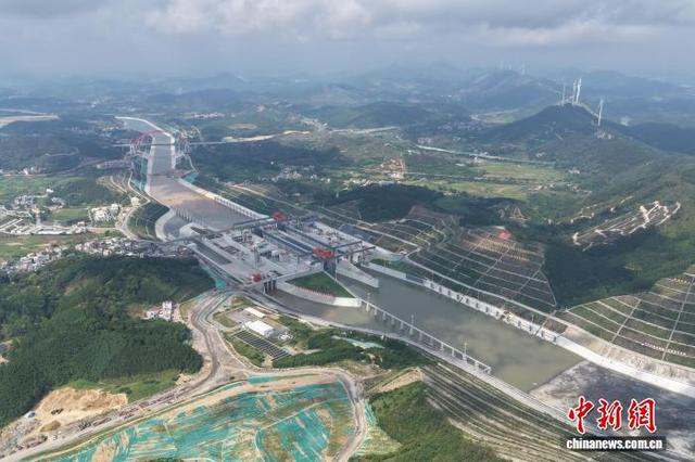 图为平陆运河马道枢纽充水现场。平陆运河集团供图