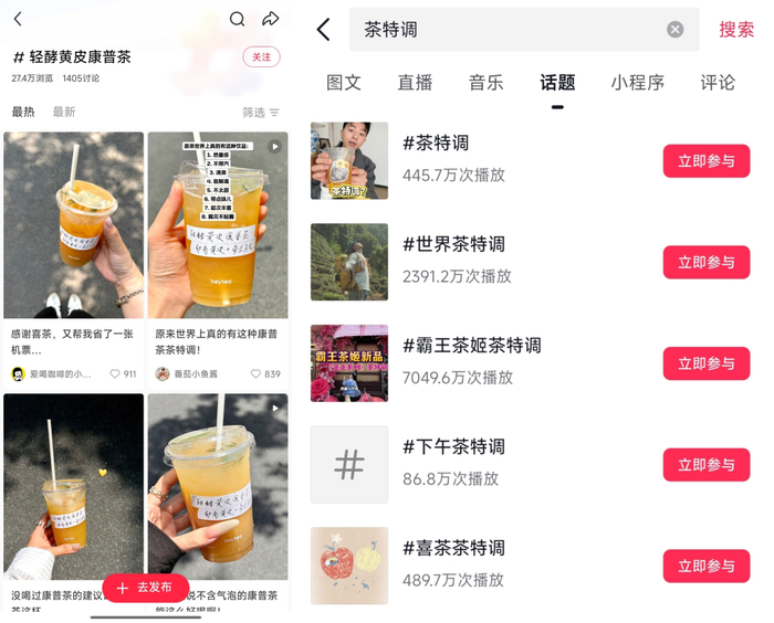 图片来源：小红书&抖音截图