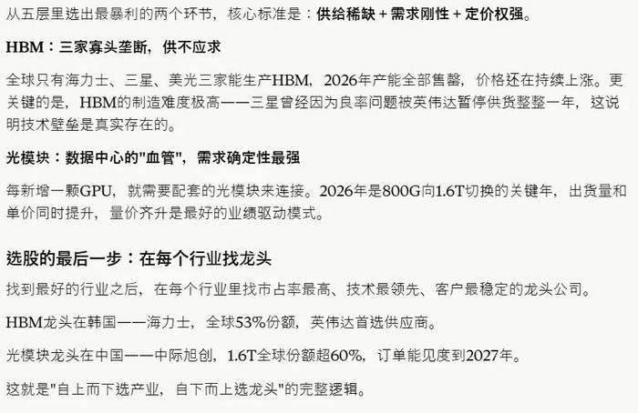AI告诉张文HBM是AI硬件产业中的暴利环节，龙头为海力士。图源：受访者