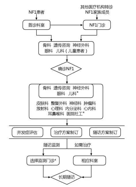 图3 NF1多学科诊治流程