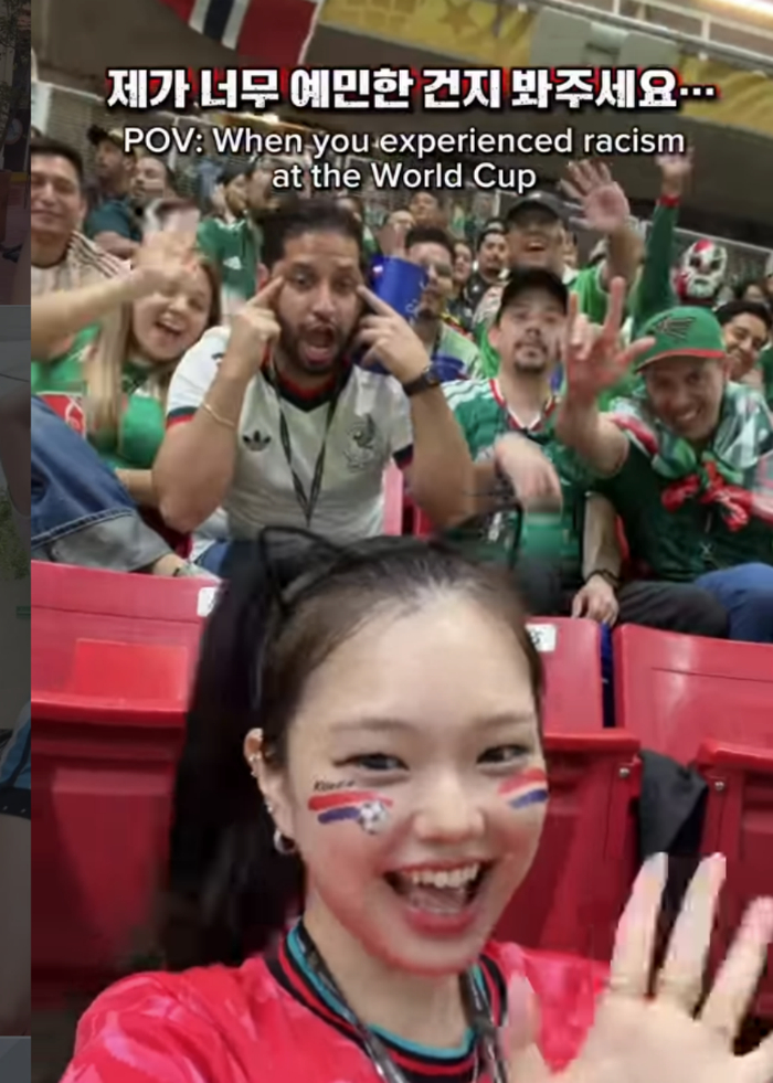 韩国博主在社交平台上所分享视频中的画面