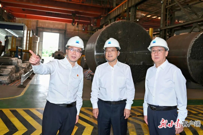       6月23日，省委副书记、省长任振鹤在兰州市调研经济工作。新甘肃·甘肃日报记者 盛学卿