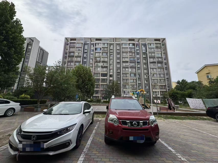 观林阁小区共有731个停车位，其中地上116个。新京报记者 耿子叶 摄