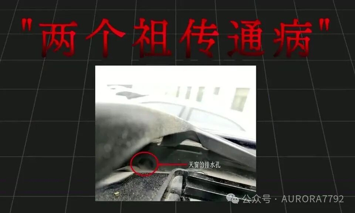 天窗排水管堵塞示意图