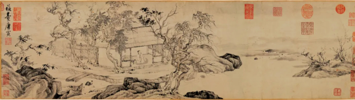 明 唐寅 《悟阳子养性图（卷）》 辽宁省博物馆藏
