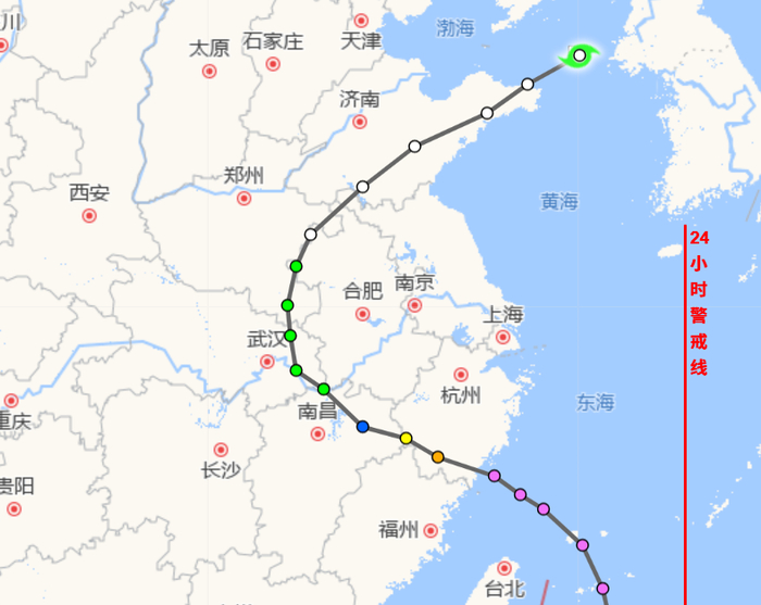 台风“弗雷德”路径 来源：温州台风网