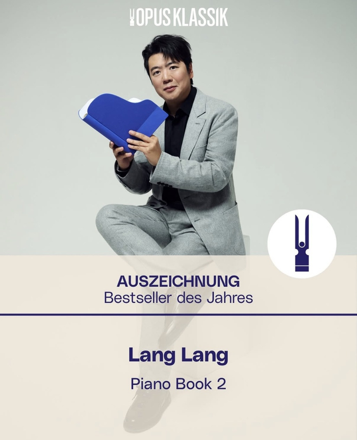 郎朗的《钢琴书2》获得Opus Klassik“年度畅销专辑”奖