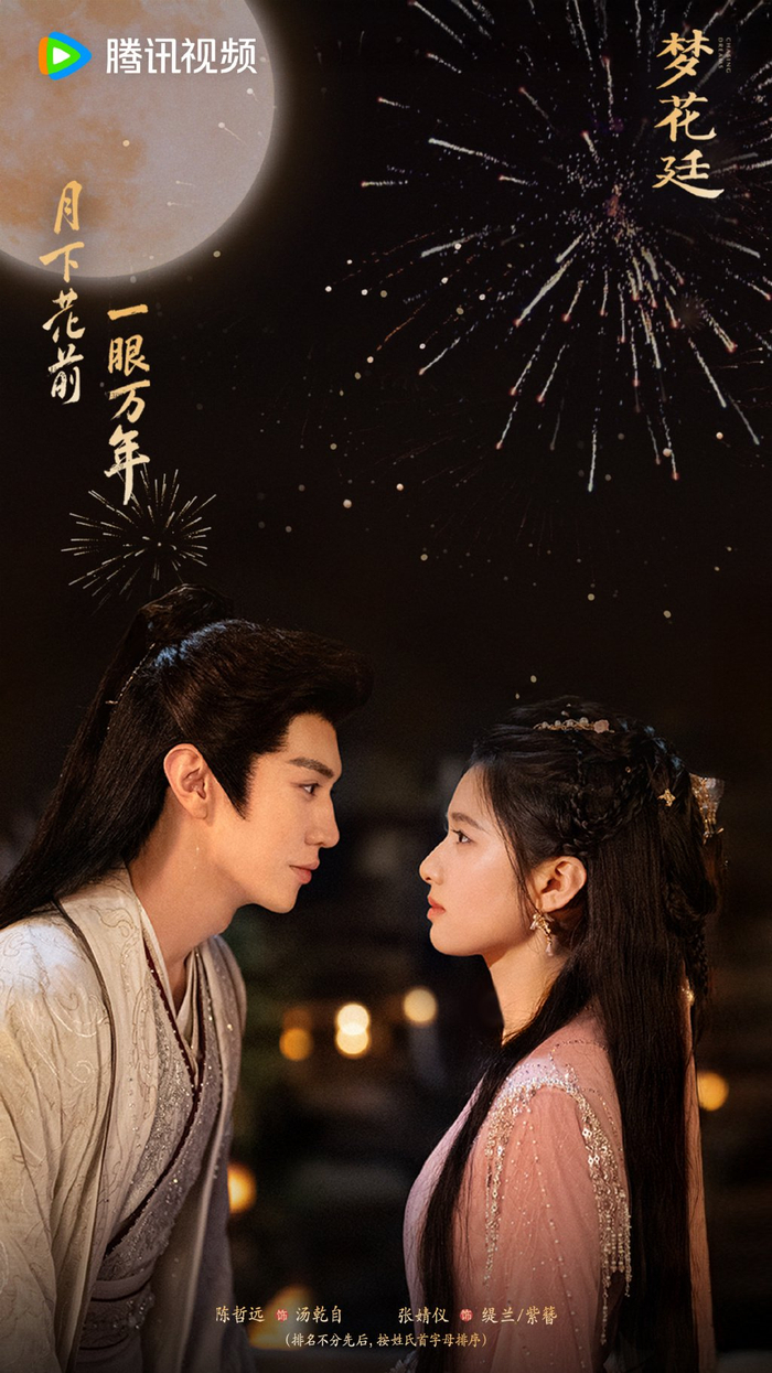 由张婧仪、陈哲远主演的《梦花廷》海报