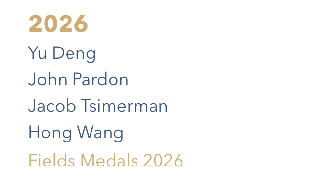 图丨2026 年菲尔兹得主（来源：International Mathematical Union）