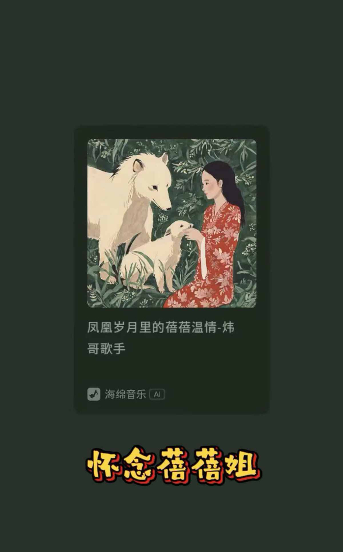 悼念沈蓓蓓的歌曲（来源：海绵音乐AI）