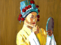 戏如人生：岳海涛油画作品捕捉候场瞬间张力