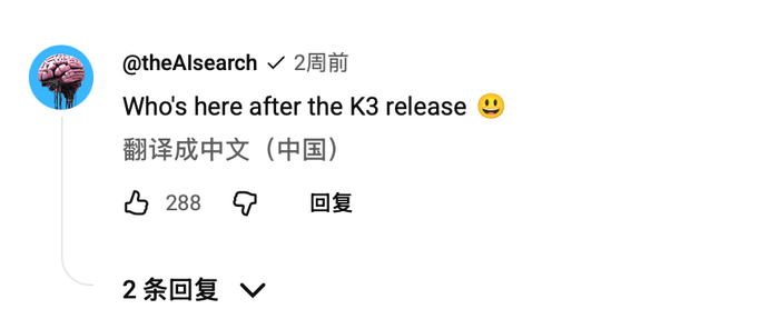 杨植麟播客视频下的评论
