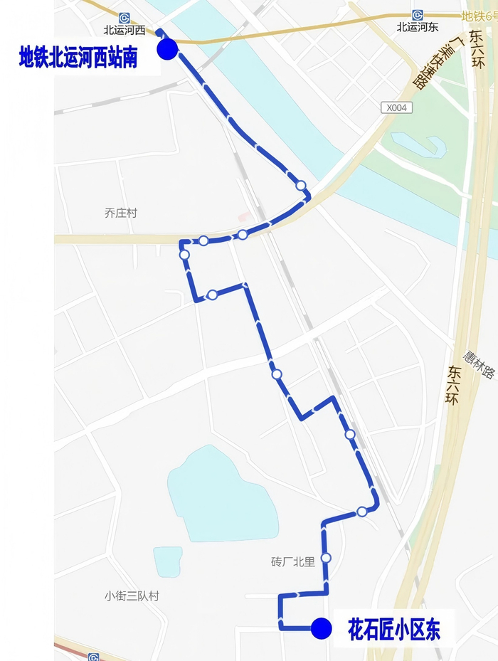 专221路线路图。图/“北京通州发布”微信公众号