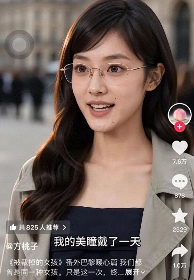 图为“方桃子”账号发布视频宣传美瞳产品。
