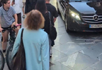 湖人的车队来到市中心的乔波瓦大街享用晚餐
