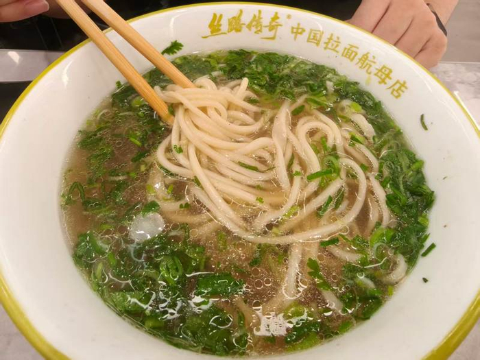 丝路传奇的兰州牛肉面。新京报贝壳财经记者阎侠 摄