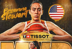 女篮世界杯奖项：斯图尔特MVP、加比DPOY、韩旭最佳二阵