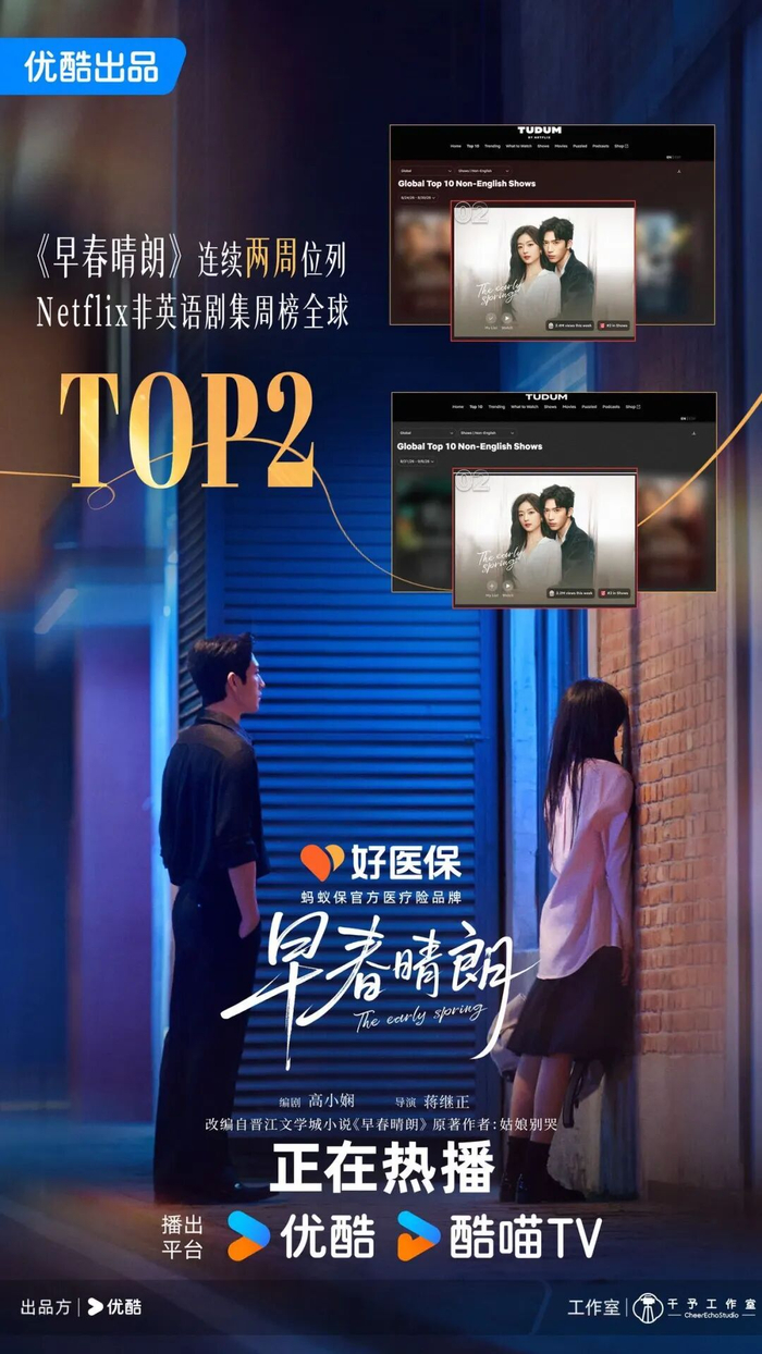 ▲《早春晴朗》近期在奈飞（Netflix）全球上线后交出了一份现象级的海外传播答卷。