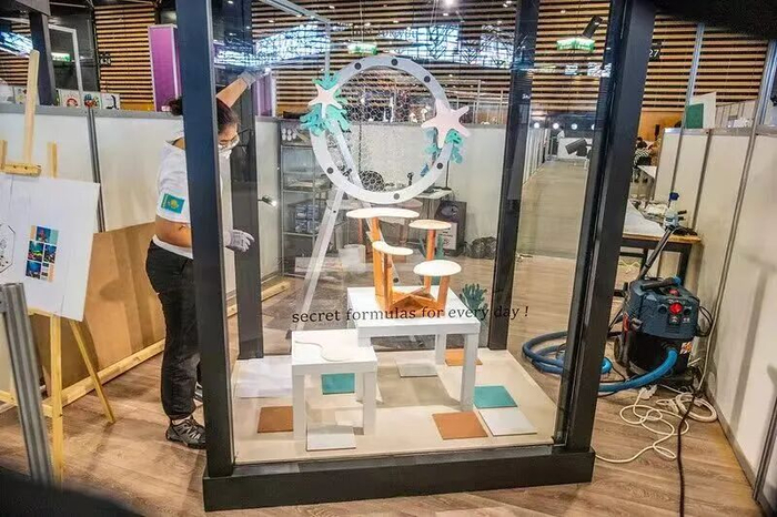世界技能大赛上的商品展示技术项目  图片来源：世界技能大赛