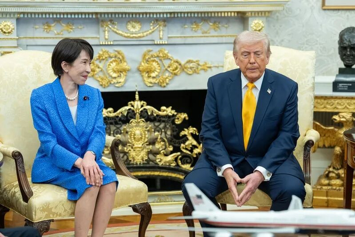 3月19日，日本首相高市早苗和美国总统特朗普在白宫会晤IC photo