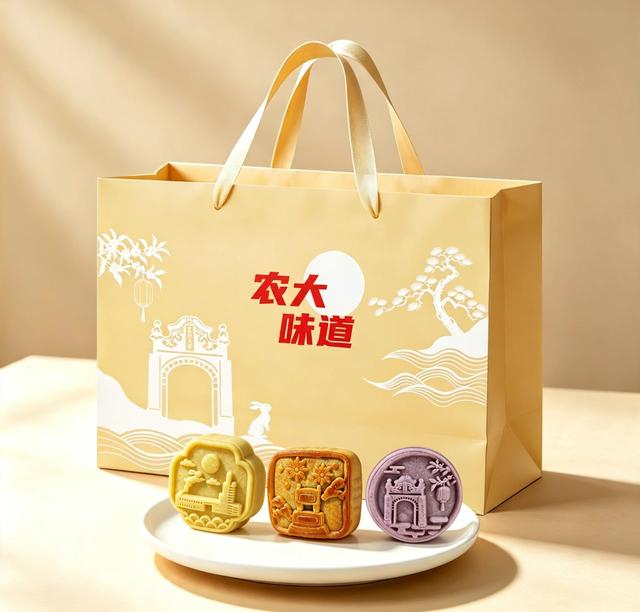 　中国农业大学月饼套装。（学校供图）