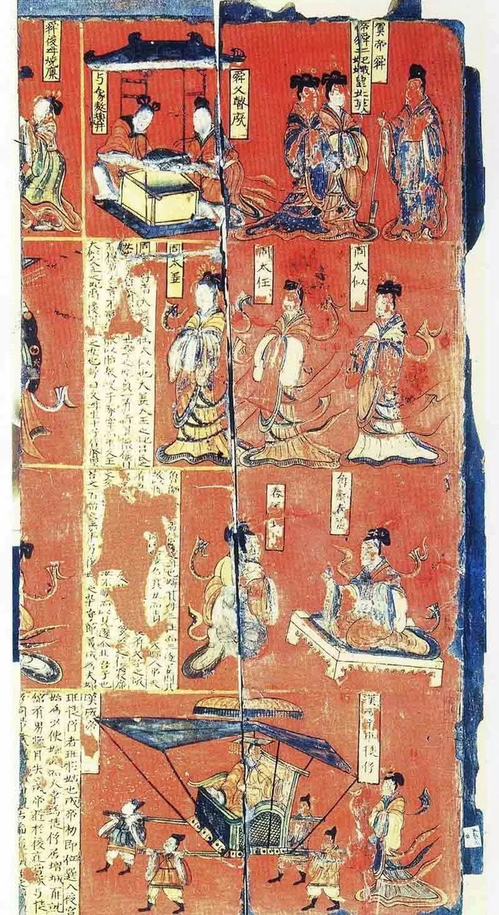 北魏司马金龙墓漆画屏风