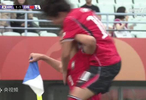 中国U23遭韩国U23角球头球扳平