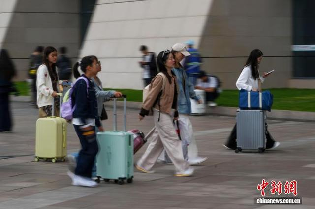 图为旅客在郑州东站出行。中新社记者 范晓恒 摄 