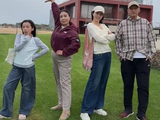 董璇带全家去阿那亚度假