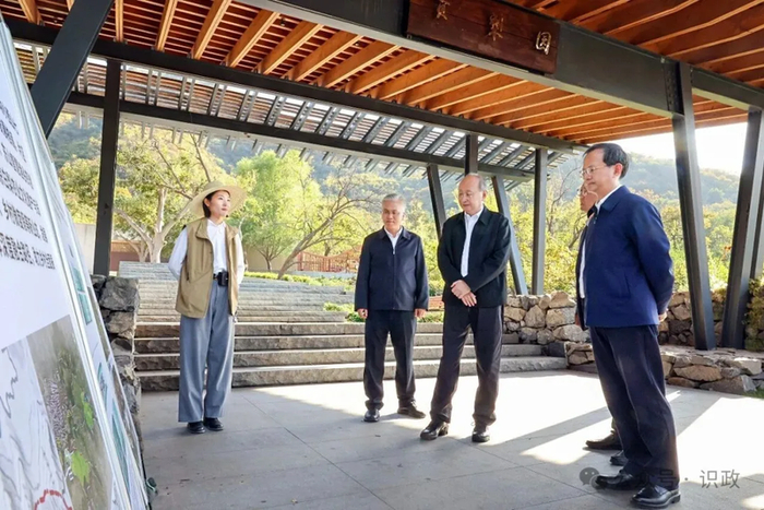 察看东山梨花谷农业文化园建设发展等情况