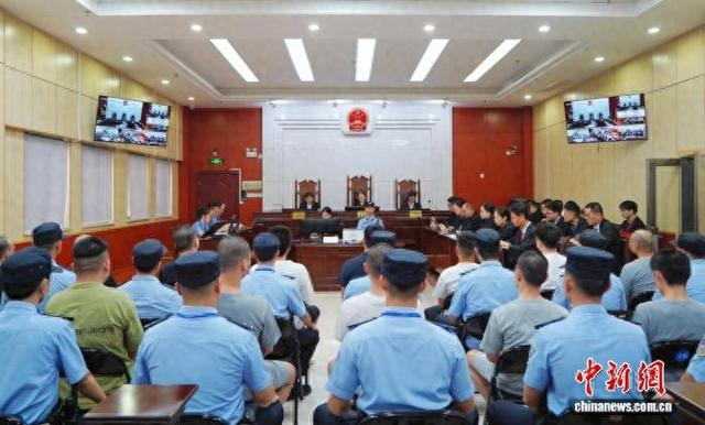图为广西一涉黑涉恶犯罪案件宣判现场。广西高院 供图