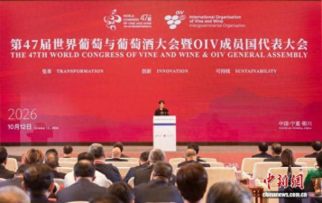 第47届世界葡萄与葡萄酒大会暨OIV成员国代表大会开幕式现场。 中新网记者 杨迪 摄