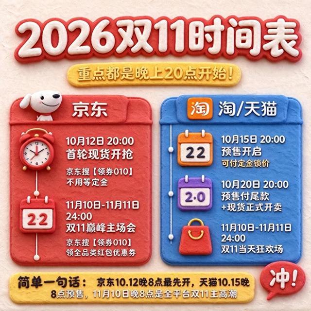 图1 2026双11各平台活动时间表