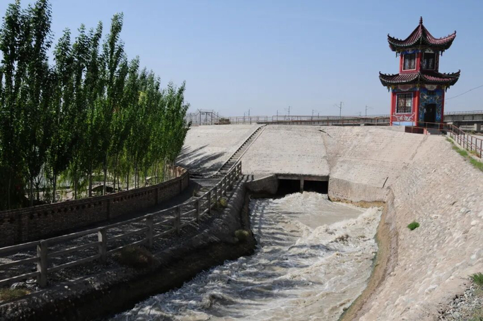 甘肃讨赖河绿洲灌溉系统。水利部供图