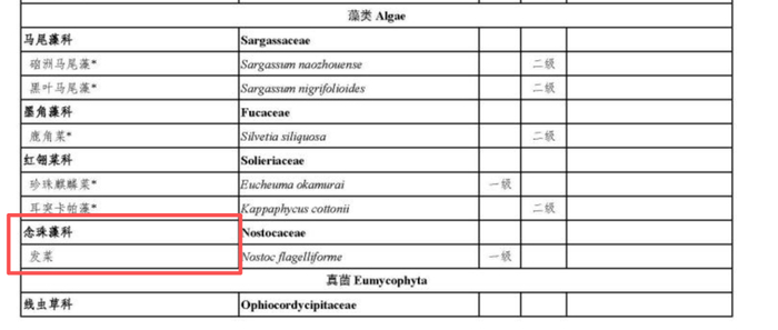2021年国家重点保护野生植物名录截图